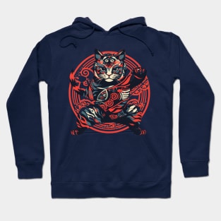 Vector style Edo cat Hoodie